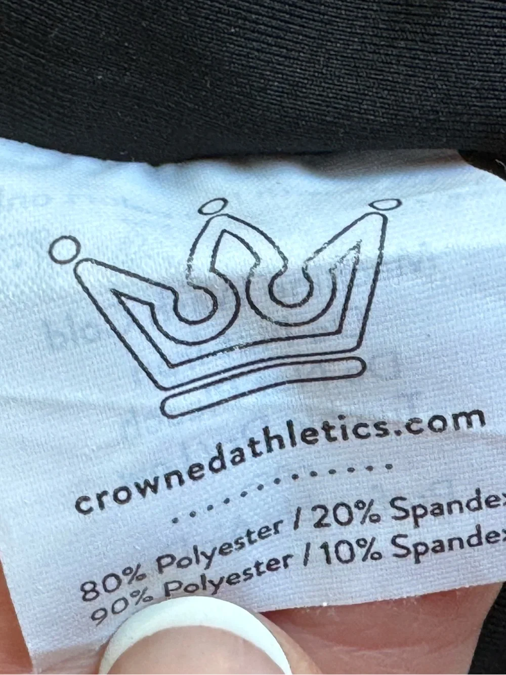 Crowned Athletics Black Gold Crown Sports Bra Size S NWOT